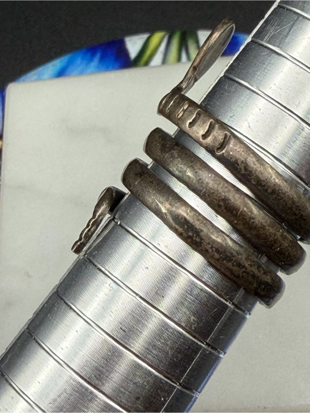 Vintage Taxco 925 Mexico Wrap Snake Ring Size 9 #S75 Sterling Silver - Picture 8 of 10